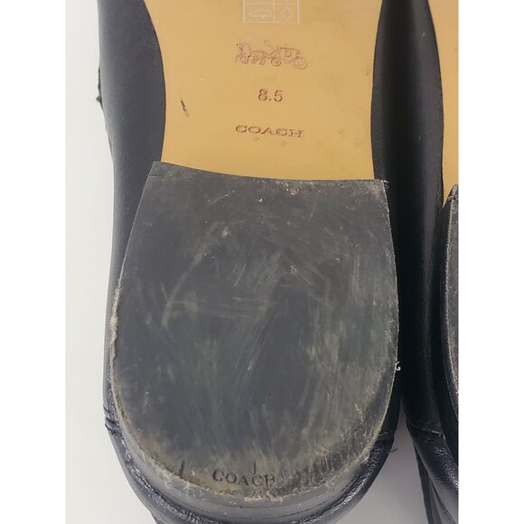Coach Womens Haley Black Leather Horse Bit Slip-On Loafer Shoes Size 8.5B - Picture 14 of 15